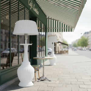 White gas heating lamp