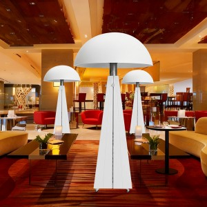 White Electric heating lamp