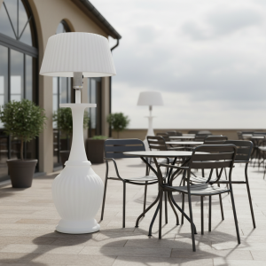 White gas heating lamp