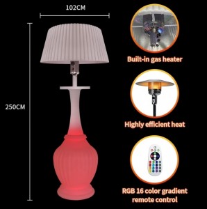 Gas heater lamp Winter Smart Outdoor Heater Lamp Gas-Fueled Heating Adjustable Colorful Lights PE Material Waterproof