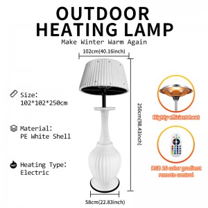 White Electric heating lamp