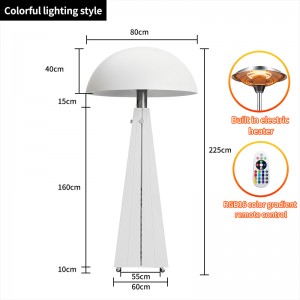 White Electric heating lamp