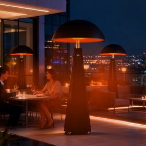 Black gas heating lamp