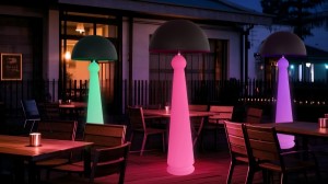 Heater and lighting fixture, combined with patio heating and lighting, outdoor heating lamp, warm and inviting lighting fixture