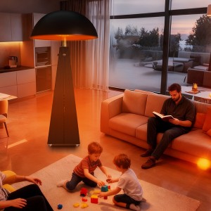 Black Electric heating lamp