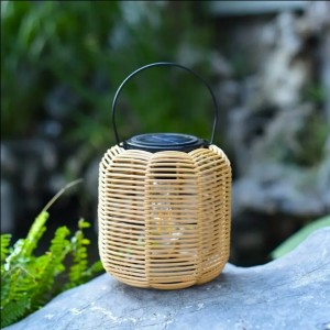 Solar hand-made rattan lanterns