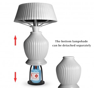 Black gas heating lamp