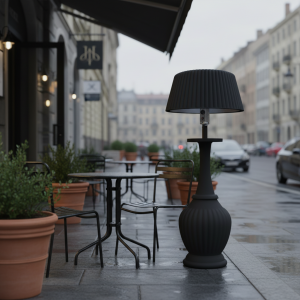 Black gas heating lamp