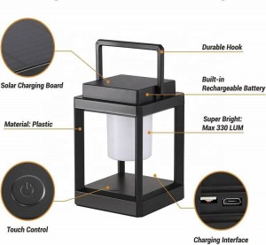 LED solar camping lamp