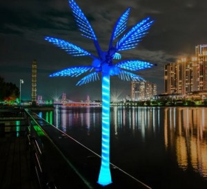 New type of outdoor waterproof artificial light-emitting diode coconut tree holiday decoration palm tree light