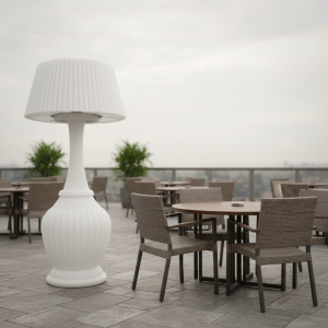 White Electric heating lamp