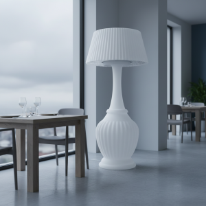 White Electric heating lamp