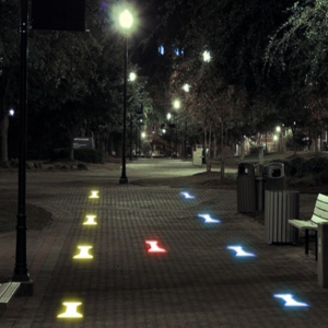 grindų plytelės su mini LED lemputėmis