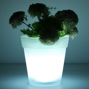 pots de fleurs ronds à LED 4