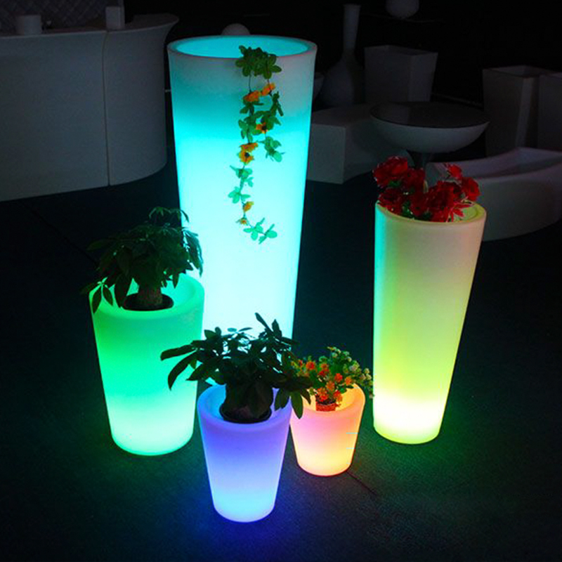 outdoor led flower pots