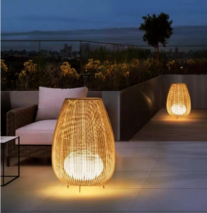 Solar-Powered Rattan Lamp – A Premium Eco-Friendly Choice for Modern Outdoor Living| Huajun