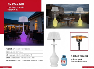 Gas heater lamp Winter Smart Outdoor Heater Lamp Gas-Fueled Heating Adjustable Colorful Lights PE Material Waterproof