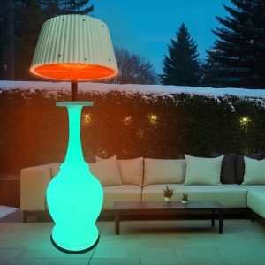 White Electric heating lamp